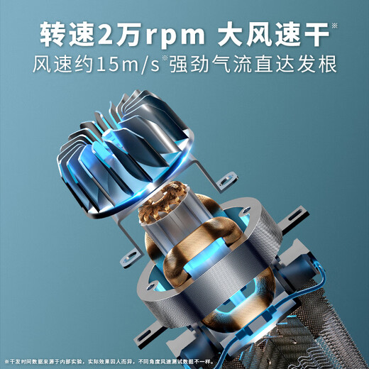 Fire Phoenix hair dryer for barber shops, negative ion 2200W high-power hair salon, high wind, quick drying, household high-speed constant temperature hair care without damaging hair 8960 8960 Obsidian Black (2200W)