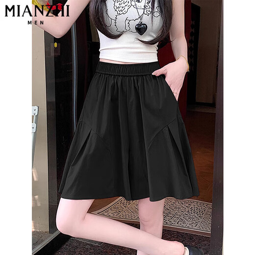 Cotton-Zhibian Seide arbeitende Gelegenheitsshorts für Frauen im Sommer 2025 Neue kleine hohe Taille schlanke losen Erntehosen 222 Khaki [hohe Qualität 18,5] L 100-120jin [Jin entspricht 0,5 kg]