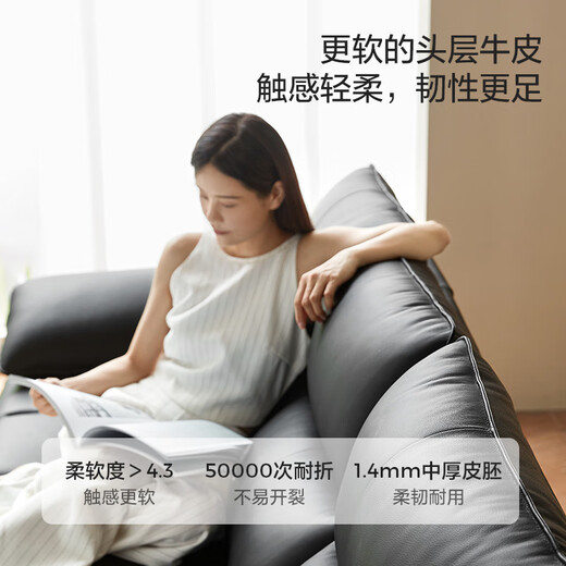 Lin's Home New Italian Light Luxury Big Black Cow Electric Function Piano Key Leather Sofa Living Room Zero Wall Furniture G260 0 Wall | Black Brown | 2.93m | Right Electric Position