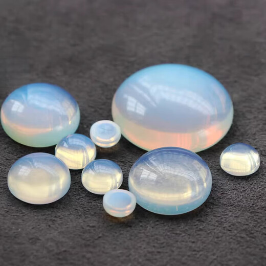 Fat Donglai's same opal ring surface 6-25mm round patch DIY handmade ring pendant hairpin inlaid decoration 8mm opal/piece