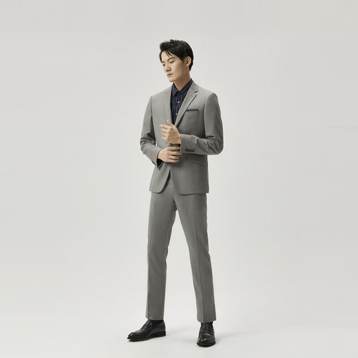 Jinba men's business casual spring and autumn new formal suits for men | BSFT1901 Milk Cafe A 2XL