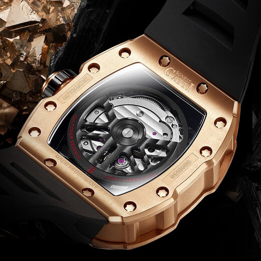 
Bugatti (BONEST GATTI) watch boyfriend Valentine's Day birthday gift German fully automatic hollow mechanical watch luminous wine barrel type men's watch BG9905-A1 rejuvenation [same model in the mall]