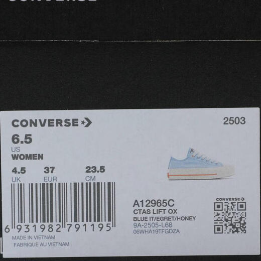 Converse 2025 Chaux de toile saisonnière Chuck Taylor A12965C 36