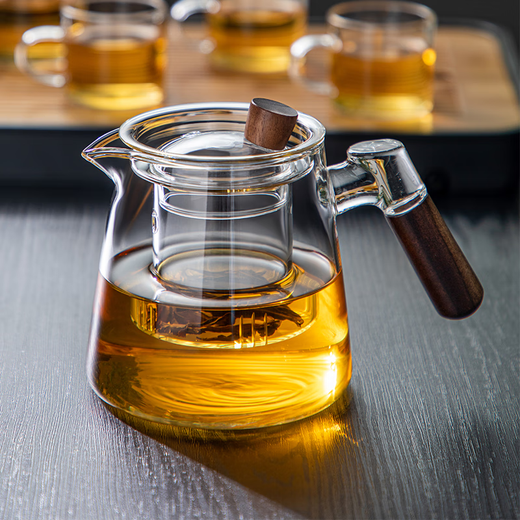 Yihutea (YIHUTEA) glass teapot tea water separation teacup glass teapot office teacup glass tea set Kungfu 600ML transparent Yaxin teapot