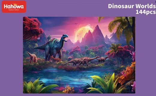 Rompecabezas para niños transfronterizos para niños de 1 a 9 años, grandes bloques de rompecabezas avanzados para los juguetes de educación temprana de jardín de infantes 1047 Dinosaur World