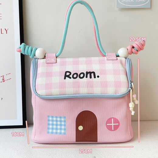 KarLot small house cosmetic bag large capacity portable outdoor waterproof portable partition storage high-value cosmetics storage healing blue cosmetic bag