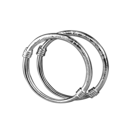 Yibiys999 Fuß Silberarmband Sterling Silber Kinder Kinder Drache Phoenix Baby Baby Armband Ankettchen Silber Schmuck 16 Gramm ein Paar Fuß Silber 9902 Stücke