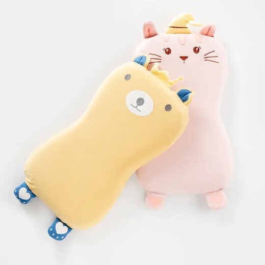 Baby pillow children's memory foam pillow Class A cute cartoon cotton pillowcase absorbs sweat and is easy to remove and washable baby memory pillow Pink cat baby pillow