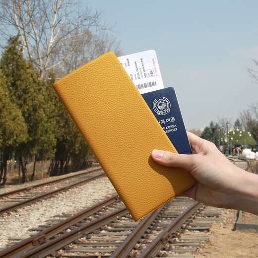 Enbaole Koreanisch Fenice Long Passclipfarbe Leder -INS -Reisepassabdeckung ID Aufbewahrung von Münzen Brieftasche Pink Pink Pink