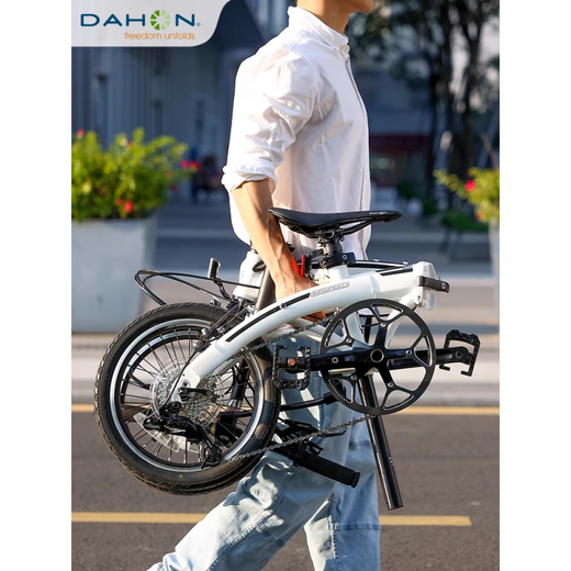 大行（DAHON）16寸迷你超轻9变速折叠自行车学生成人男女式单车PAA693 AIR云(白) 16英寸