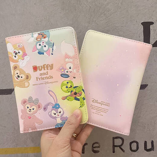 语森忆港迪达菲熊星黛露小狐狸可爱七宝护照夹保护套旅行证件收纳包卡包 全家福款