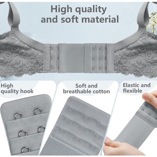 Underwear extension button elastic elastic bra adjustment lengthen underwear back button bra extension button three rows three button 8Pcs pearl bag