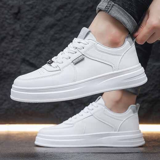 
Yijing 2025 new spring white shoes for men's breathable shoes for men Korean style students' versatile sports and casual shoes for white gray 16813 selected models 39 standard code