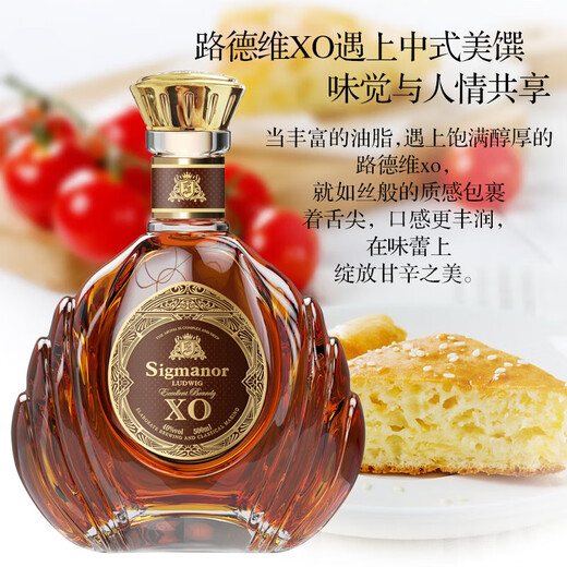 路德维XO白兰地法国原酒酒汁进口 500mL 1瓶