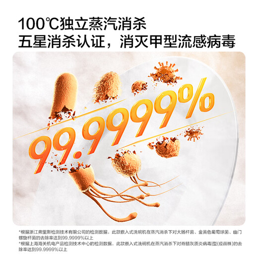 Fotile dishwasher N1S series built-in 14 sets large capacity under-stove dishwasher 100 steam sterilization first-class water efficiency B-NF1 white national subsidy