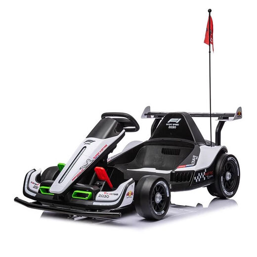 Captain America's large retractable high-speed children's electric drift kart can sit in an adult F1 high-performance racing remote control car. Red + length adjustment + remote control + 24V/14A electricity. Two-person dual-drive drift kart.