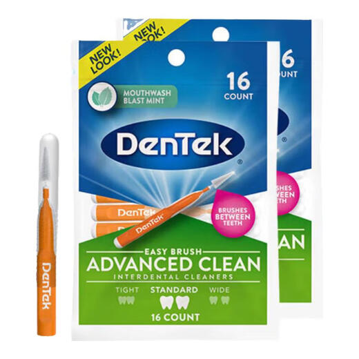 德泰克DenTek牙缝刷进口I型牙间隙清洁牙齿正畸牙签刷青少年成人大小号 【牙周护理】0.9MM32支