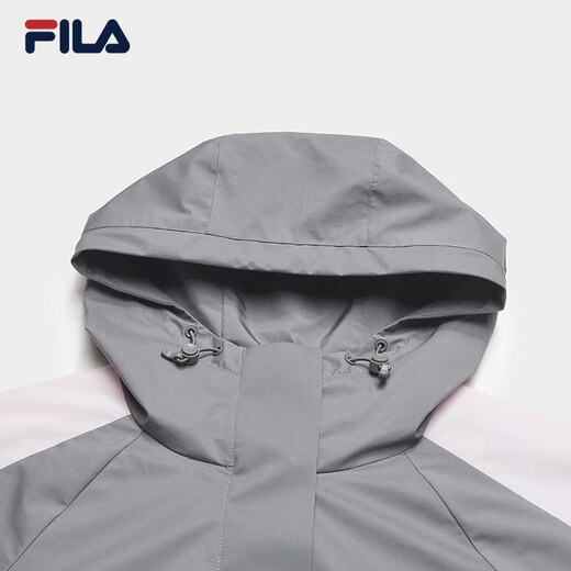 Veste tissée officielle de Fila Yang Mi avec le même style que Fila Fila 2025 Automne Nouvelle veste courte à capuche lâche à la mode Yunzhi Gray-Dy M 165 / 84A / M