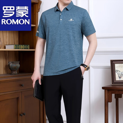 Lomon Daddy Summer Herren-Kurzarm T-Shirt 2025 Neue Mitte- und ältere Sportbekleidung Set Herren Summer Vaters Day Clothes 753 Military Green [Single T-Shirt] XL [vorgeschlagen 120-140jin [Jin entspricht etwa 0,5 kg]]