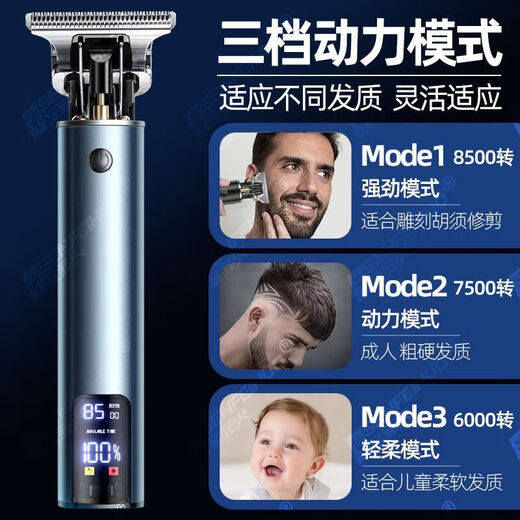 Sharkpai Ten-Year Warranty Genuine Original Hair Clipper Rechargeable Shaver Magic Shaver Electric Shaver 19.88 Million RPM Hurricane Engine Comes with 3 Blades Supreme EU Certification丨Barbering + Shaving Dual-Purpose Model丨Ten-Year Warranty