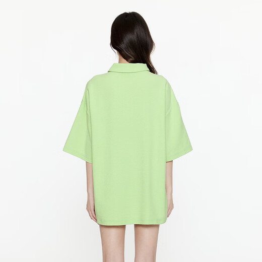 Guyuka (Guuka) Paar Outfit T-Shirt Trendy Marke kurzärmelige Herrenkleidung Sommer 2025 Neues lässiges, großer Größe loser fünfminütiger halbärmelige Ärmel Fruchtgrün F6626 XS