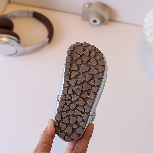 Baby girl princess shoes fashionable and elegant girls leather shoes 2025 new autumn soft sole non-slip princess pumps red 27 inner length 16.5cm