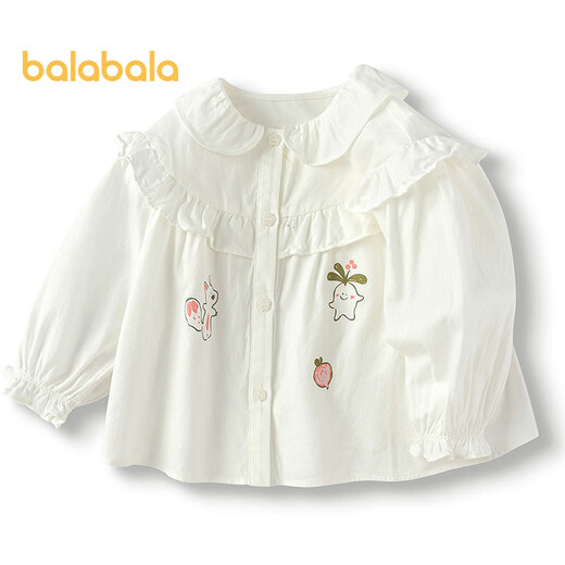 Balabala children's clothing baby long-sleeved shirt printed tops girls autumn clothes 2025 sweet fashion 209325102001