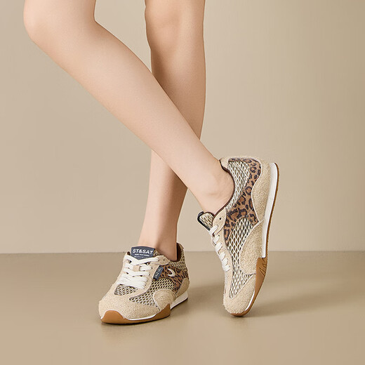 Суббота (ST/SAT) Рыновичная рыболовная сеть Forrest Gump Casual Shoes For Women 2025 Весна и осенью Новая летняя спортивная спортивная обувь с густыми немецкими тренировками без белых 38