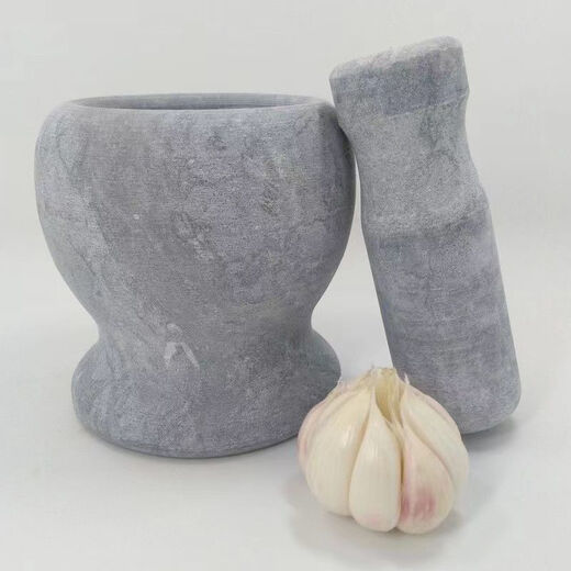 Qinkai natural stone household garlic masher, garlic masher, garlic masher artifact, garlic jar, garlic press, bowl, stone garlic mortar, garlic hammer