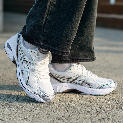 Asics casual shoes men's shoes women's shoes spring new GT-2160 shock-absorbing breathable sports shoes retro dad shoes 1203A320-109/white/dark blue/GT-216 42.5