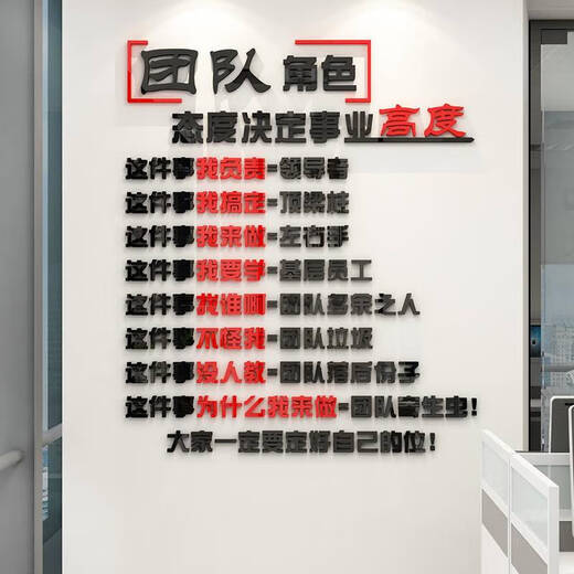 Yonghuan Corporate Culture Wall Office Decoration Verkäufer Team Inspirational Slogan Company Meeting Atmosphäre Layout Hintergrund Aufkleber 3882 Teamrollen - Dahong + Hailan Big