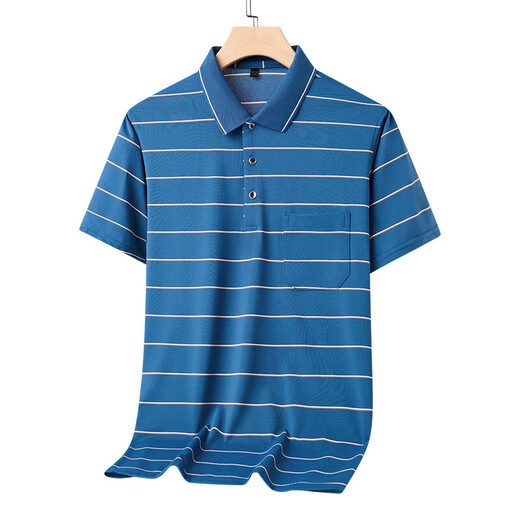 ZGA HaiLan Home (HLA) same dad short-sleeved T-shirt among men's summer clothes 2024 new 9903 white strips M 165_[115Jin[Jin equals 0.5 kg]]