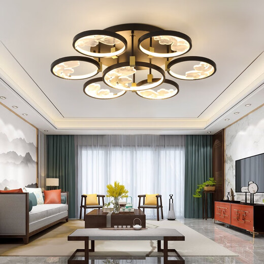 
Opp Lighting (OPPLE) 2025 new Chinese style ceiling light LED living room light Chinese style Zen bedroom modern simple and atmospheric home use 1W 6623-3 head three-color light