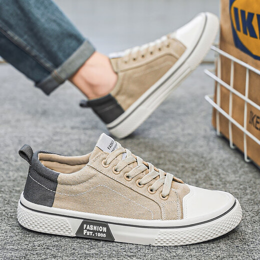 
Changxiang Huili men's shoes 2025 summer versatile low-top shoes canvas shoes men's casual sports shoes Korean style student trendy shoes men beige 42