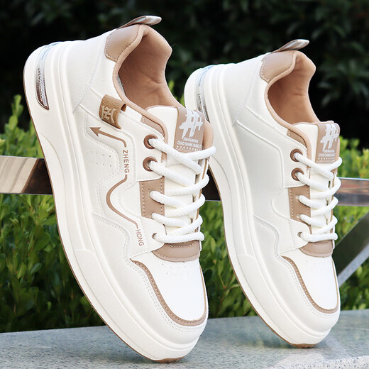 Herren Sommer Neue vielseitige Männer Sports-Freizeitschuhe Koreanische Version wasserdichte Verschleiß-resistenter Schüler Trendy White Schuhe Männer Ke 9905 Weiß und Schwarz 38