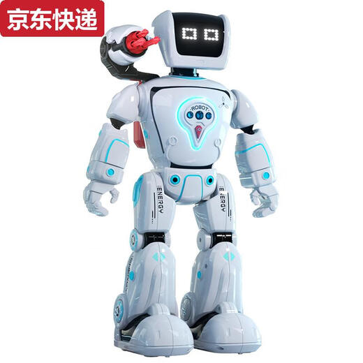 奇立彩儿童智能编程遥控机器人玩具男孩手势感应早教语音对话生日礼物 水能发电机器人-礼盒装遥控/手势