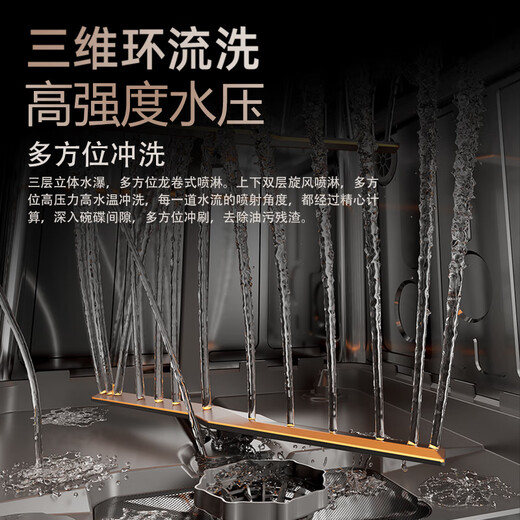 Royalstar built-in dishwasher 13 sets, household UV disinfection 14 sets, hot air drying, first-class water efficiency, fully automatic 304 stainless steel, four-star disinfection and sterilization, 13 sets white, under-stove replacement + drying and storage + door-to-door installation