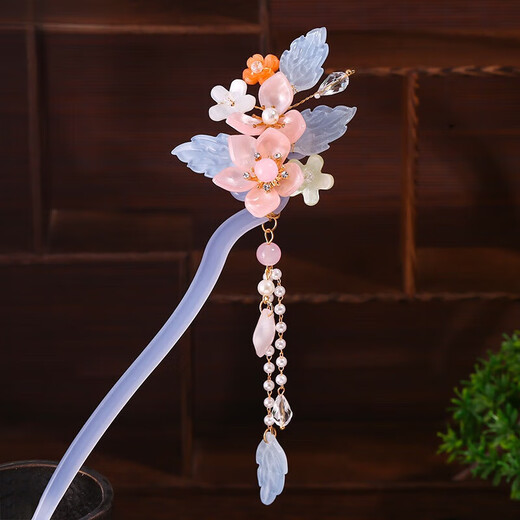 Shijun (SHIJUN) ancient style tassel step-waving hairpin Hanfu accessories simple hairpin female hairpin super fairy Liu 2025 new high-value gift