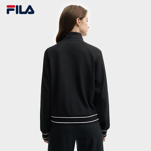 
FILA official women's knitted long-sleeved jacket 2025 summer fashion casual simple loose top