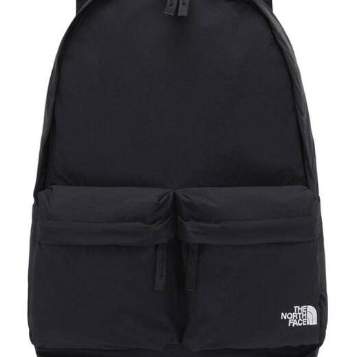 北面（The North Face）30L休闲Logo徽标贴片拉链开合尼龙双肩包常规男女同款情侣款黑色 黑色