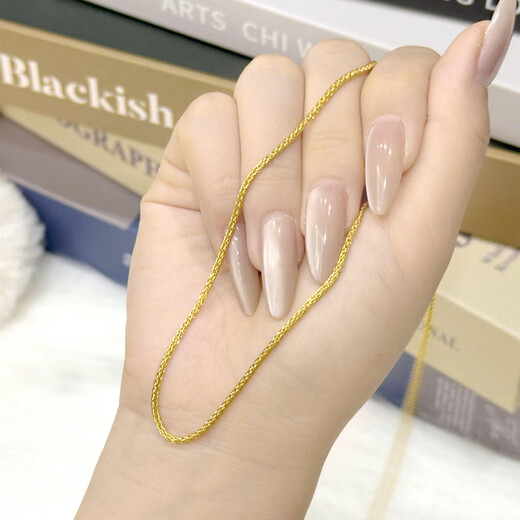 Fang Jinxiang Lao Phoenix 999 gold-plated wearable pendant chain plain chain Chopard chain 18k gold minimalist style versatile clavicle chain Lao Feng chain one