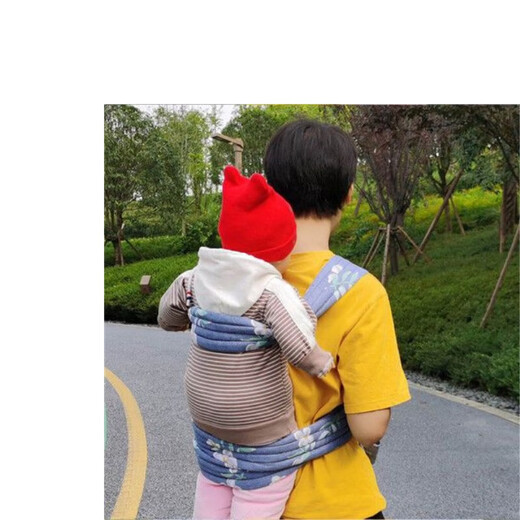 妙普乐四川婴儿背带背袋背巾加长带子宝宝背带绳背小孩子宽绳 [纯棉]灰色叶子长5米(加厚不勒)
