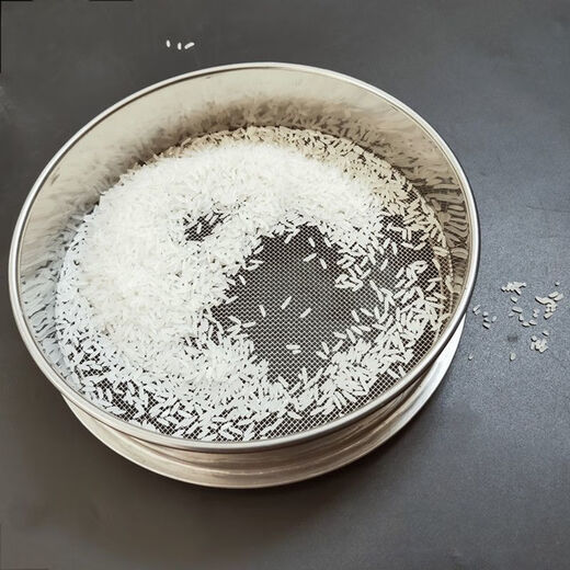 Enshousu rice sieve to remove rice worms, sieve broken rice, household fine hole sampling sieve 304 stainless steel sieve, round filter screen, household 20cm 304 steel mesh 14 mesh, fine fragrant rice to remove rice worms