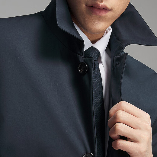 Youngor windbreaker men's high-quality polyester fiber down windbreaker business lapel classic inner zipper 2025 new product combination Navy VYYF419865FFA 2XL 185/104A (recommended 170-180Jin Jin equals 0.5 kg)