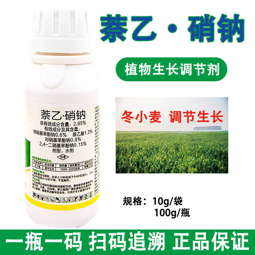 Sodium nitrophenolate, naphthalene acetic acid growth regulator, rooting agent, flower preservation, fruit expansion, fruit expansion and yield increase, agricultural regulator, genuine sodium naphthalene acetate, 100g*1 bottle