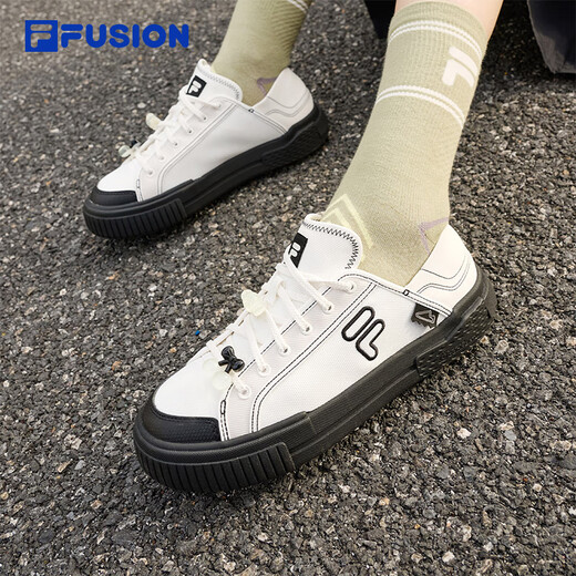 FILAFUSION斐乐潮牌女鞋一脚蹬半拖帆布鞋夏季板鞋穆勒鞋运动鞋