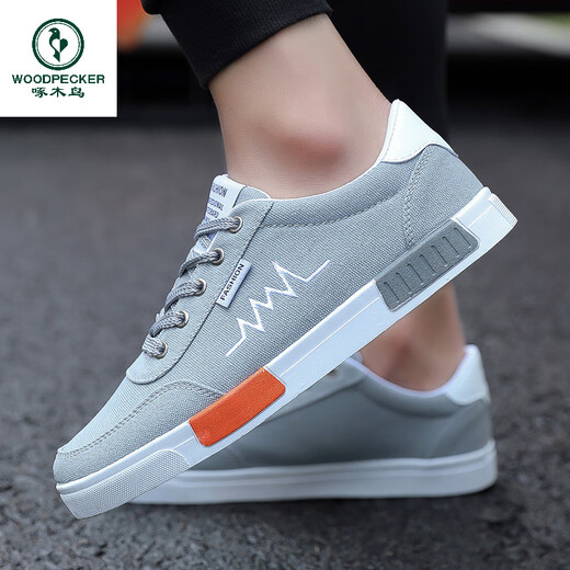 Woodpecker autumn men's shoes 2025 new trendy canvas shoes for men's sports shoes high-value casual shoes trendy shoes low top 6636 off-white 44