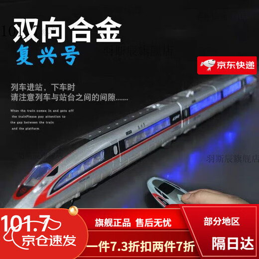 Fuxing Hochgeschwindigkeitszug EMU-Modell Ultra langer Elektro-Fernbedienungs-Simulations-Legierung Harmonischer Zugspur Kinderspielzeug [Handbuch Return Version] Fuxing High-Speed-Zug-Einzelabschnitt Rot rot