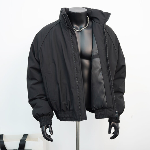 She Manlai bomber American short stand collar cotton coat men's winter workwear thickened warm flight jacket cotton coat jacket for men coffee yellow XL