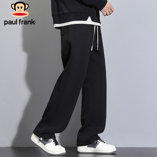 Paul Frank Casual Pants Men's Autumn Trendy Brand Loose Pants Men's Pants Straight Heavyweight Sweatpants Men's Sports Pants Black L